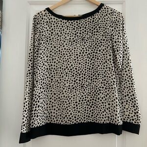 Black and White Cheetah Print Blouse